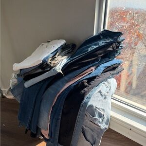 many women's jeans  Blue and Black Jeans Collection
